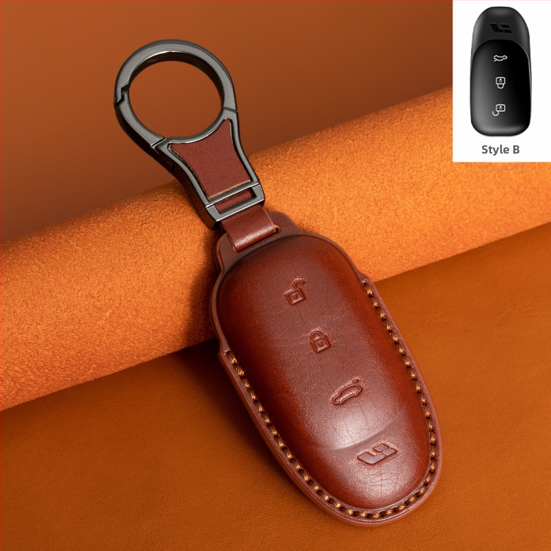 Husă pentru cheie auto Ideal L9/L8/L7/L6 — Dillon, husă de cheie din piele de vită, de înaltă clasă, fără personalizare