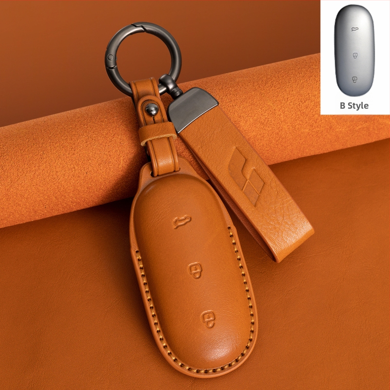 Husă pentru cheie auto Ideal L9/L8/L7/L6 — Dillon, husă de cheie din piele de vită, de înaltă clasă, fără personalizare