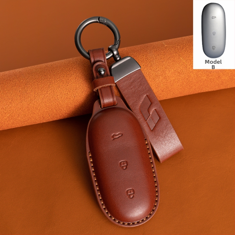 Husă pentru cheie auto Ideal L9/L8/L7/L6 — Dillon, husă de cheie din piele de vită, de înaltă clasă, fără personalizare