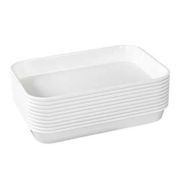 Меламинова квадратна тарелка за сервиране на мариновани ястия, глазирана повърхност, модерен минималистичен стил, едноцветен дизайн