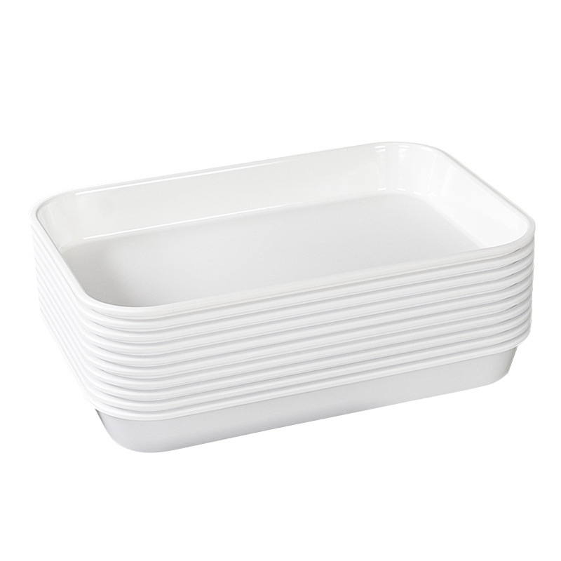 Меламинова квадратна тарелка за сервиране на мариновани ястия, глазирана повърхност, модерен минималистичен стил, едноцветен дизайн