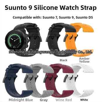 Silikónový náramok pre Suunto 9, D5 a Suunto 7, šírka 24 mm, spona, Twill vzor