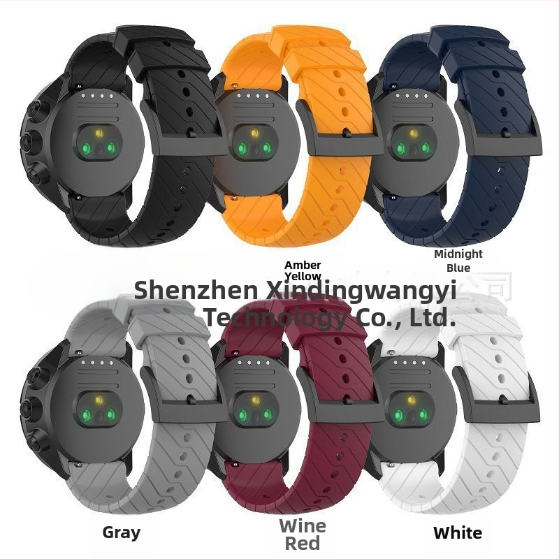 Silikónový náramok pre Suunto 9, D5 a Suunto 7, šírka 24 mm, spona, Twill vzor