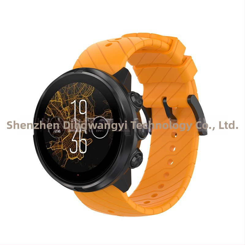 Silikónový náramok pre Suunto 9, D5 a Suunto 7, šírka 24 mm, spona, Twill vzor