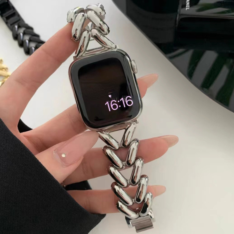 Metalni kaiš za Apple Watch, Series 1–8 i Ultra, denim stil s V-oblikom jednorednom lancu, 22 mm konektor