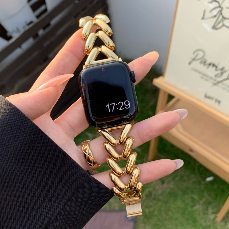 Metalni kaiš za Apple Watch, Series 1–8 i Ultra, denim stil s V-oblikom jednorednom lancu, 22 mm konektor