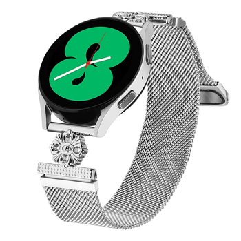 Huawei Watch 2 és Samsung Watch 7-höz Milanese rozsdamentes acél karkötő (Milanese hálószövés; összecsukható csat; 55 g; 2024)