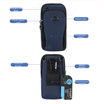 Unisex torbica za zapešće za maraton, Oxford platno, za vanjske sportove, s logom