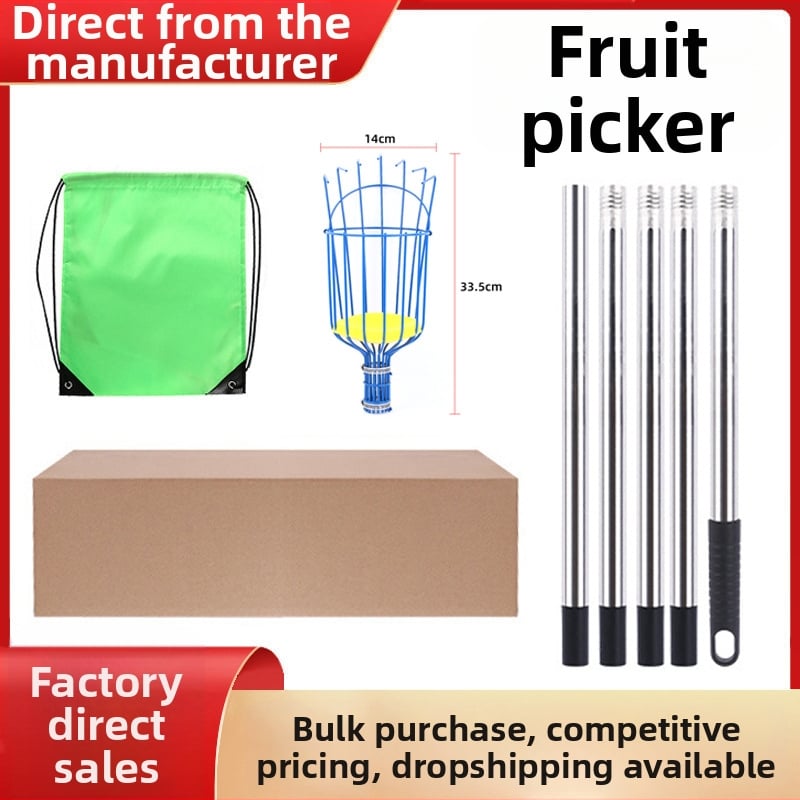 Инструмент за берене на плодове с дълга пръчка за ябълки и сливи (Марка: Other; Ръкохватка: Пластмасова)