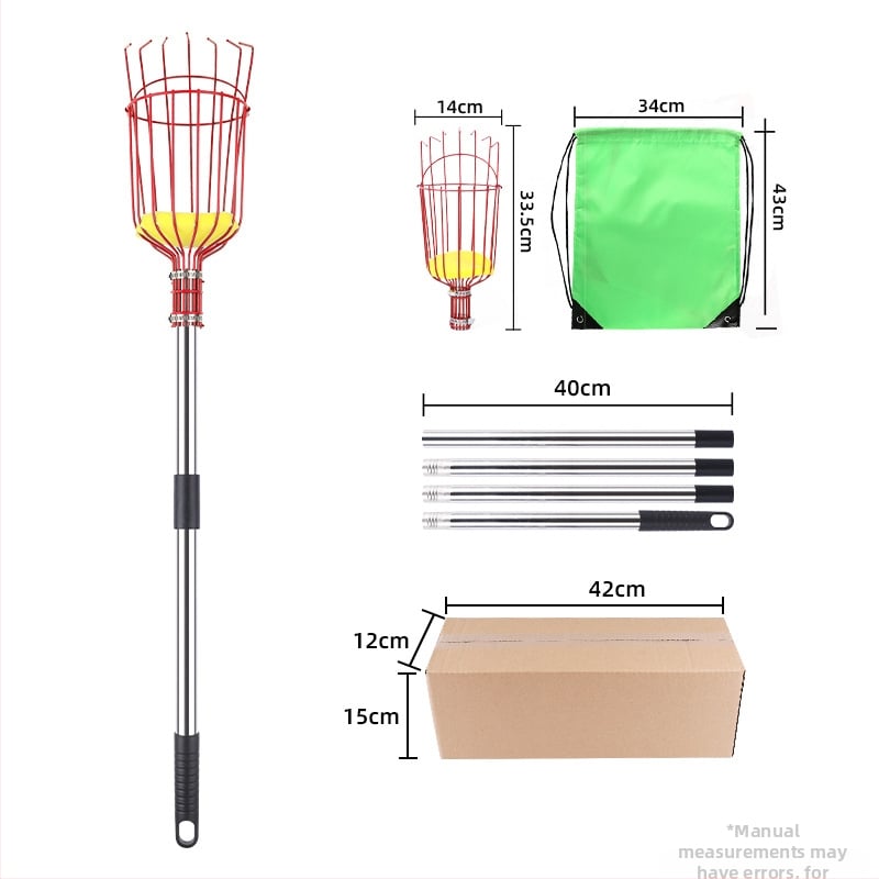Инструмент за берене на плодове с дълга пръчка за ябълки и сливи (Марка: Other; Ръкохватка: Пластмасова)