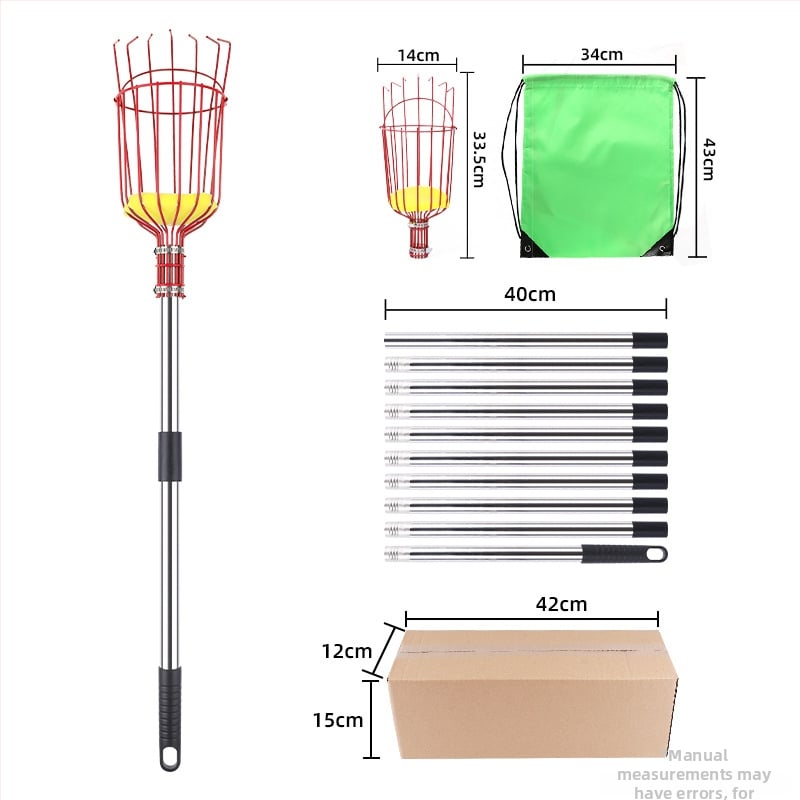 Инструмент за берене на плодове с дълга пръчка за ябълки и сливи (Марка: Other; Ръкохватка: Пластмасова)