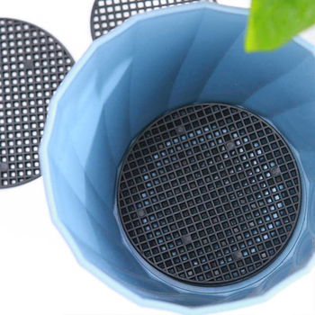 Мрежеста подложка за дъното на саксия — комплект от три части, пластмасова, за градинарство