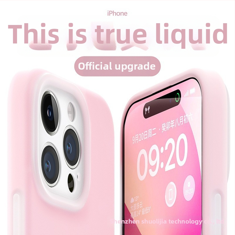 Carcasă protectoare din silicon lichid pentru Apple iPhone — design minimalist, rezistent la uzură, anti-cădere, anti-amprente, personalizabil