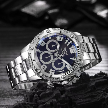 Muški luksuzni poslovni sat — kružni brojčanik, promjer 40 mm, debljina 10 mm, kvarcni mehanizam (Pearl), kućište od legure