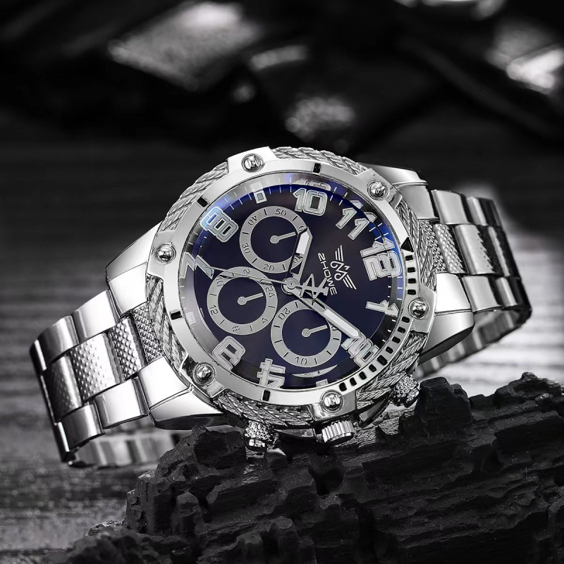 Muški luksuzni poslovni sat — kružni brojčanik, promjer 40 mm, debljina 10 mm, kvarcni mehanizam (Pearl), kućište od legure