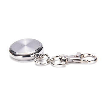 Modes apaļš atslēgu piekariņa pulkstenis — kvarca kustība, sakausējuma korpuss, parasts stikls, 10 mm biezums