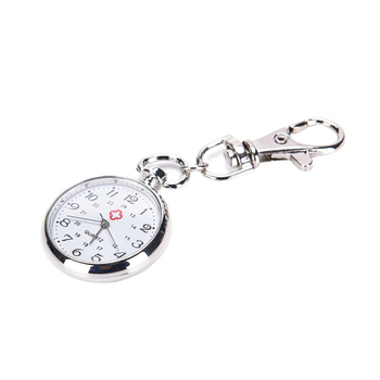 Modes apaļš atslēgu piekariņa pulkstenis — kvarca kustība, sakausējuma korpuss, parasts stikls, 10 mm biezums