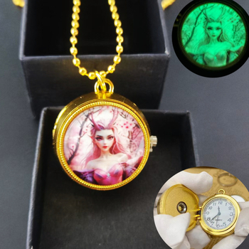 Sieviešu/vīriešu kaklarota ar nakts gaismu un rotējošu skalu, elektroniskā kustība, analog-digital displejs, apaļš metāla korpuss, nav ūdensizturīgs