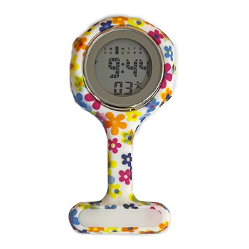 Klasisks medicīnas māsiņas kabatas pulkstenis ar kalendāru, kvarca mehānisms, LED displejs, sakausējuma korpuss