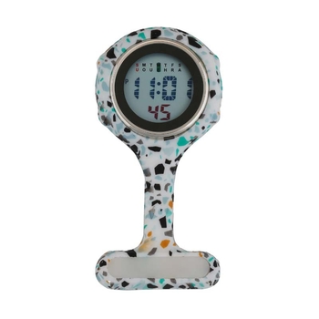 Klasisks medicīnas māsiņas kabatas pulkstenis ar kalendāru, kvarca mehānisms, LED displejs, sakausējuma korpuss