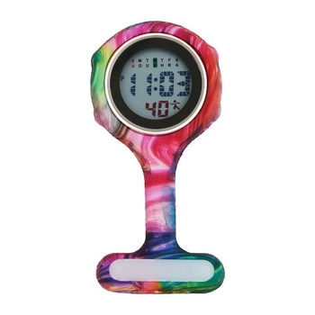 Klasisks medicīnas māsiņas kabatas pulkstenis ar kalendāru, kvarca mehānisms, LED displejs, sakausējuma korpuss