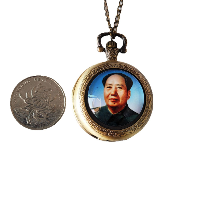 Prezidenta piemiņas kabatas pulkstenis ar pielāgojamu fotogrāfiju, kvarca kustība, cinka sakausējuma korpuss, Eagle Eye motīvs, modelis DSD22-0195