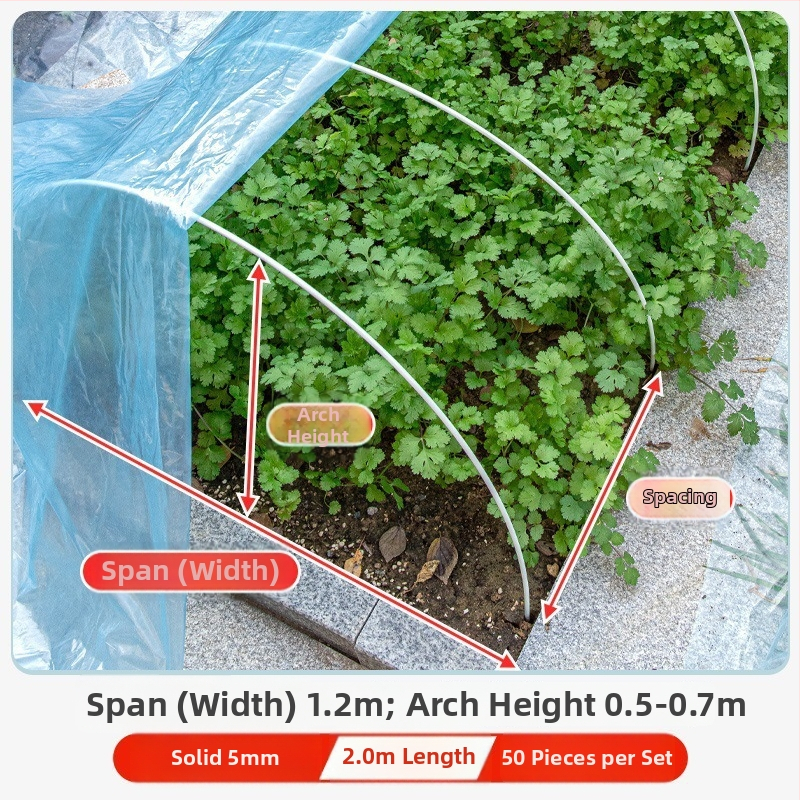 Аркова рамка за оранжерия, стъклопластови пръти и аксесоари, комплект от три части, за селскостопанско засаждане