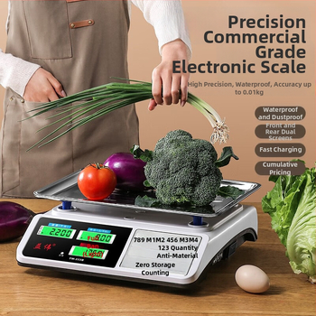 Yiwei cântar electronic digital pentru uz comercial, interval de măsurare 0,01–30 kg, afișaj LCD, alimentare 220V