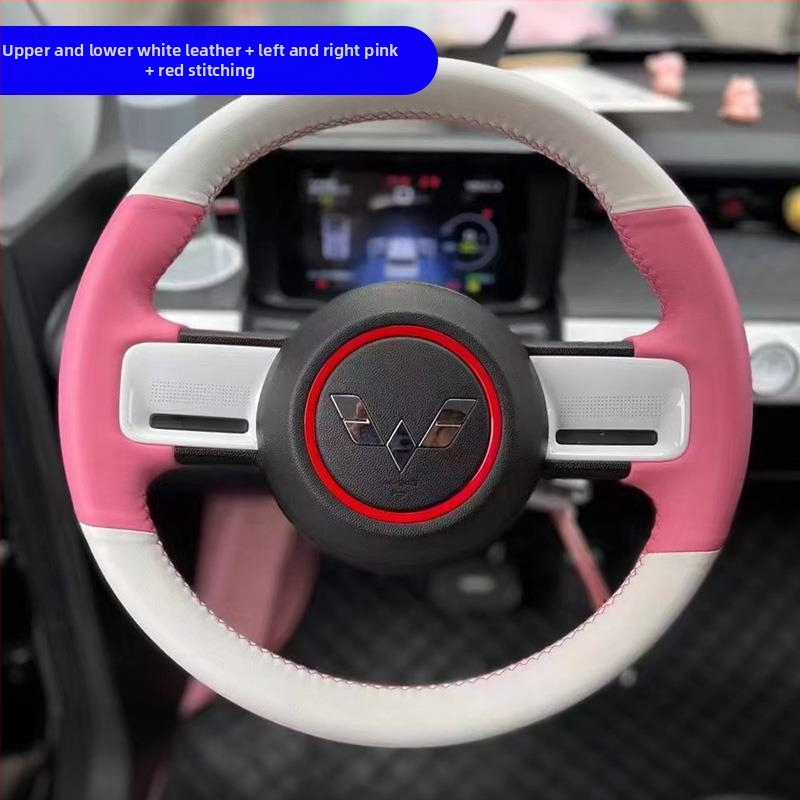 Husă volan Net fox, stil drăguț, piele naturală, pentru toate anotimpurile, potrivire universală