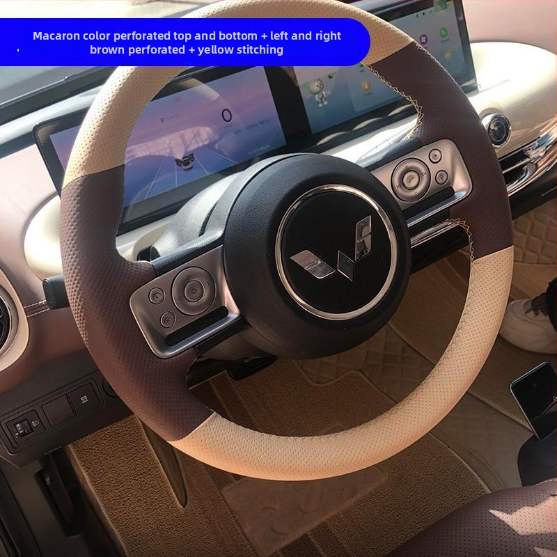 Husă volan Net fox, stil drăguț, piele naturală, pentru toate anotimpurile, potrivire universală