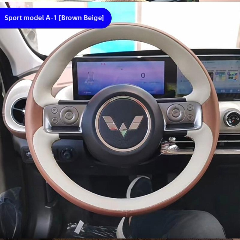 Husă volan Net fox, stil drăguț, piele naturală, pentru toate anotimpurile, potrivire universală