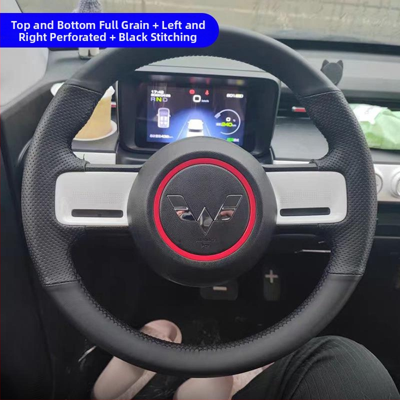 Husă volan Net fox, stil drăguț, piele naturală, pentru toate anotimpurile, potrivire universală