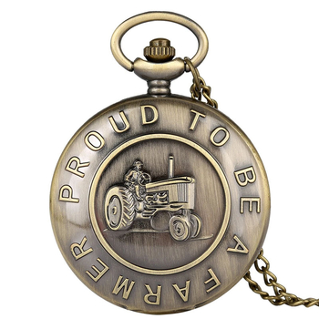 Ceas de buzunar, stil antic, cu timp mondial, mecanism quartz, model 003, cadran rotund