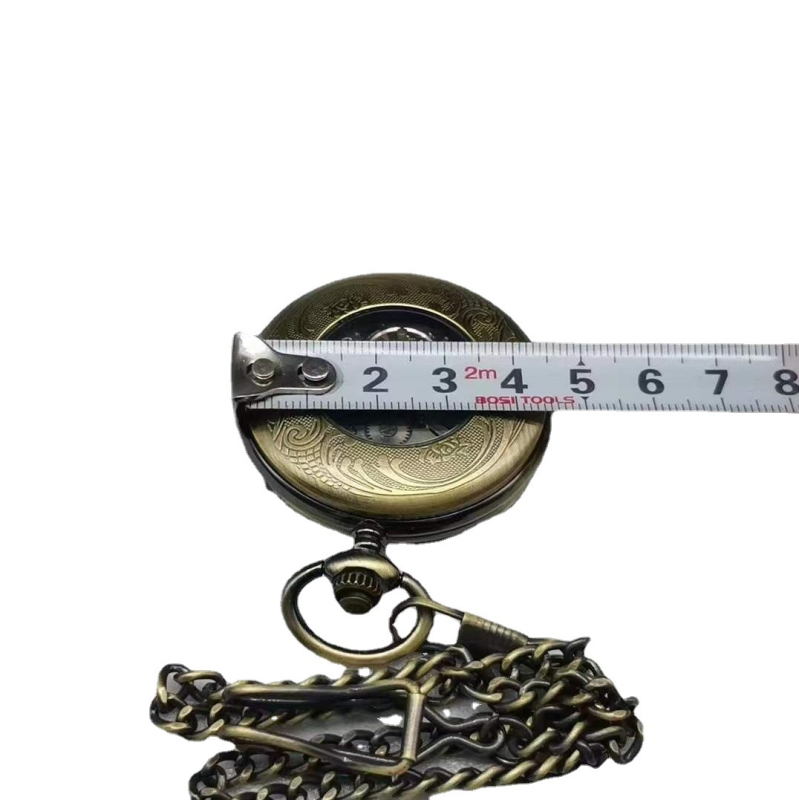 Antički bakreni džepni sat s kapicom – klasična dekoracija za dom (Material: Copper; Copper type: Brass; Craft: Die casting; Production method: Semi-manual and half mechanical; Processing and customization: Yes)