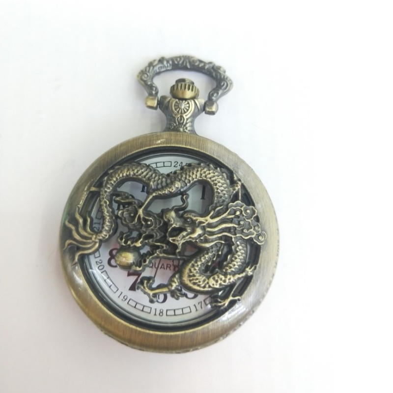 Ceas de buzunar Zodiac, scheletat (Mișcare mecanică; Model de mișcare 68; Coroană în formă de ceapă; Cadran rotund; Numerale)