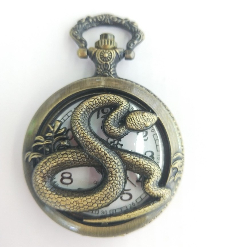 Ceas de buzunar Zodiac, scheletat (Mișcare mecanică; Model de mișcare 68; Coroană în formă de ceapă; Cadran rotund; Numerale)