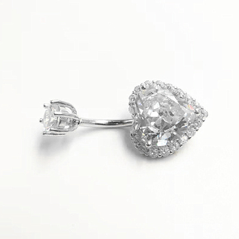 Sirds formas nabas gredzens no S925 sudraba, elektroplēšana – Warburg juvelierizstrādājumi