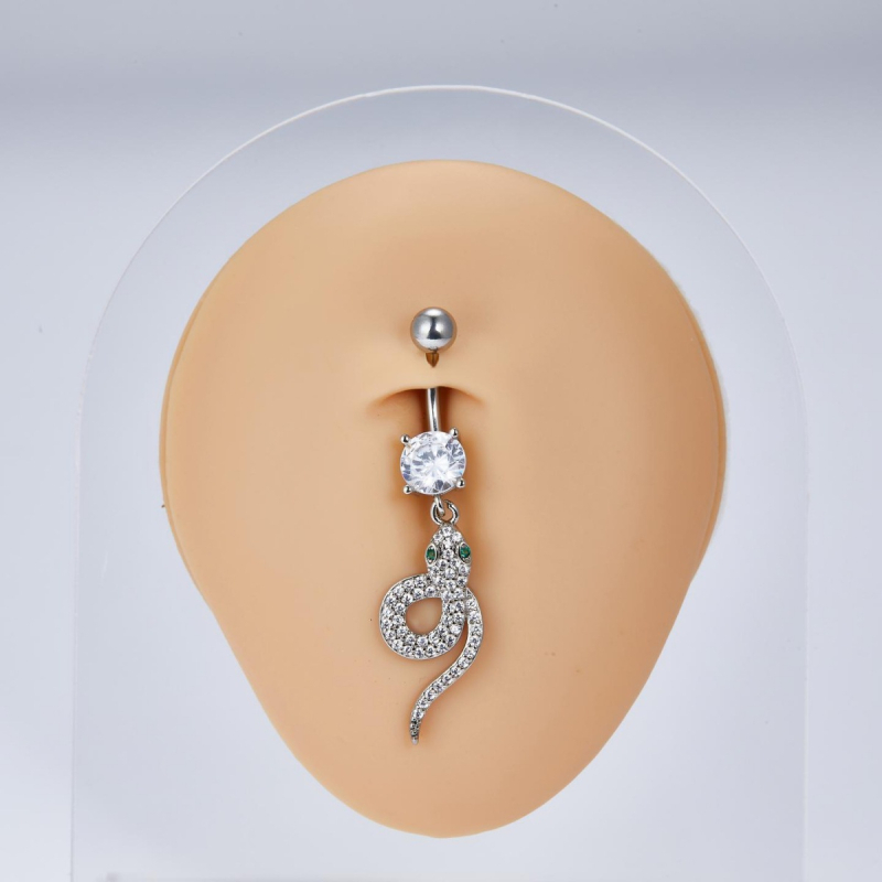 Nerūsējošā tērauda čūskas stila pupa gredzens, universāla pupa rotas, elektroplatinga — KeCow