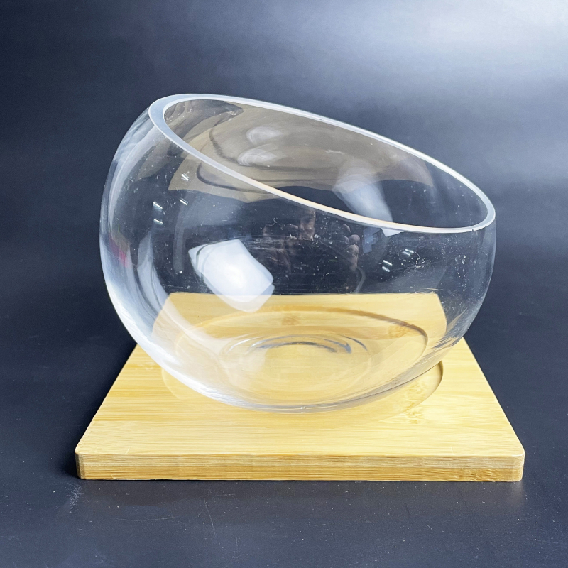 Stikla pudelīte ar sūnām, mikropeizējums ekoloģisks akvārijs zelta zivtiņām — apaļš atvērums dizains, sukulentu augi; Zīmols: Small Space Big World; Iepakojums: kartons; Parādīšana: uz virsmas