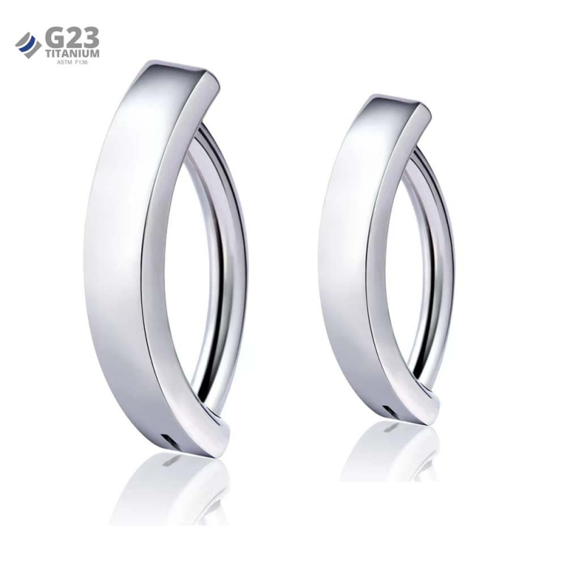 Titāna nabas gredzens, universāls, ģeometriska forma, gluda virsma, ASTM-F136