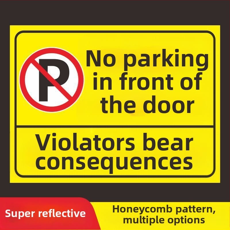 Σήμα στάθμευσης – Απαγορεύεται η στάθμευση στην πόρτα – Μπροστά από την πόρτα του γκαράζ – Ιδιωτικός χώρος στάθμευσης (Υλικό: Χαρτί; Επεξεργασία κατά παραγγελία: Όχι; Κύρια περιοχή πωλήσεων: Άλλο; Τύπος: Άλλο)