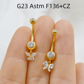 Nabas gredzens no titāna sakausējuma, zieda forma, sievietes stilam