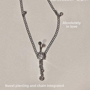 Pupočník prsteň — kovový šperk na pupok, ručne vyrobený (Kov • Ručne vyrobené • Pupok šperk)