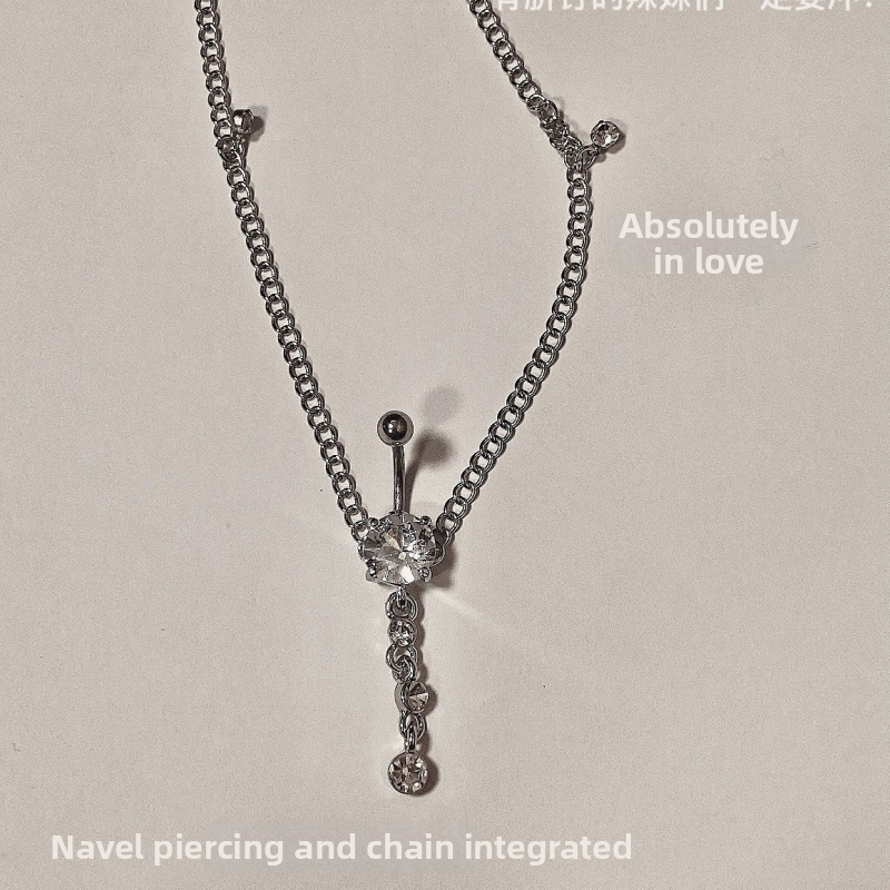 Pupočník prsteň — kovový šperk na pupok, ručne vyrobený (Kov • Ručne vyrobené • Pupok šperk)