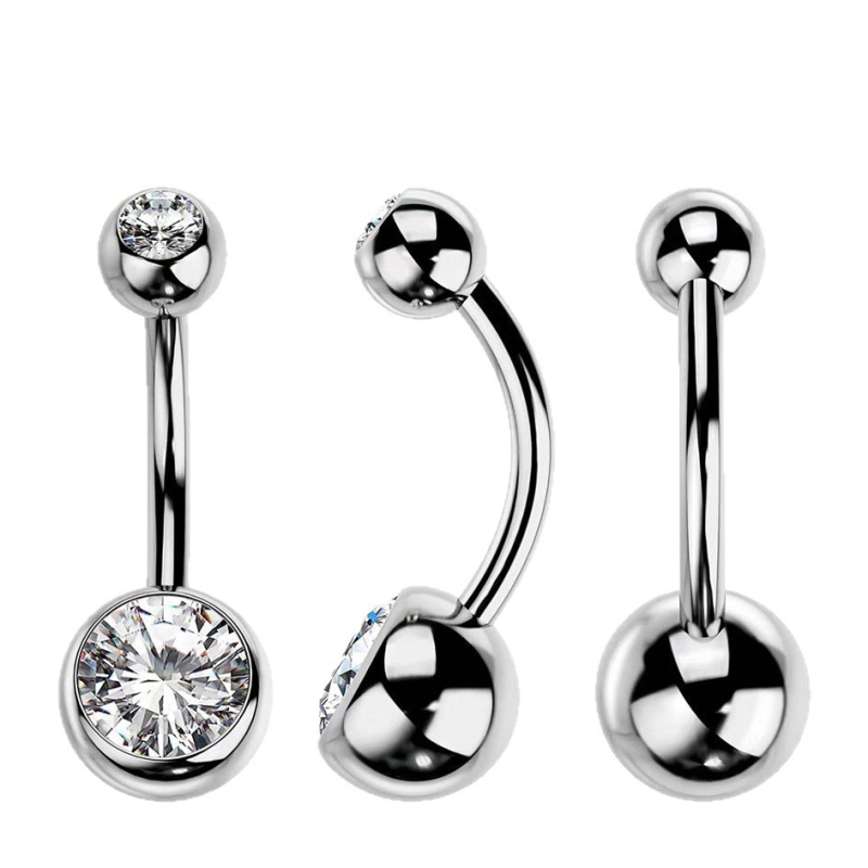 Pilvo žiedas iš titano lydinio G23, cirkonio įdėklas, geometrinis dizainas, unisex