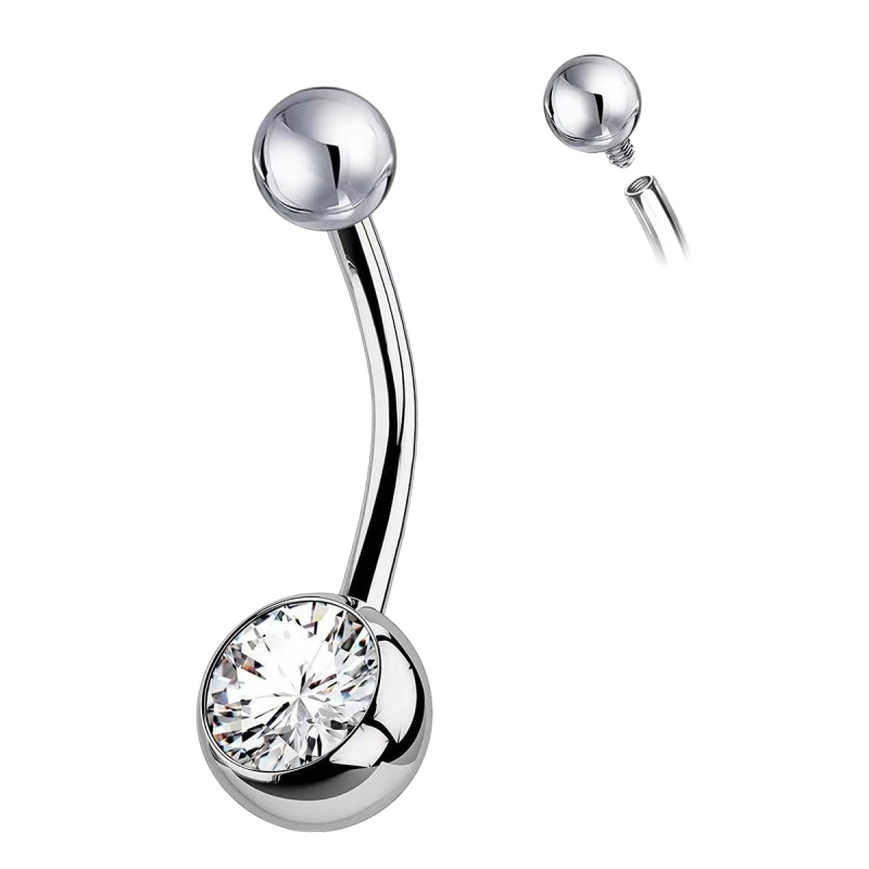 Pilvo žiedas iš titano lydinio G23, cirkonio įdėklas, geometrinis dizainas, unisex