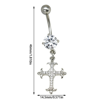 Bakreno piercing za pupak s rack plating završnim premazom, unisex, prilagodljiv, pojedinačno pakiran