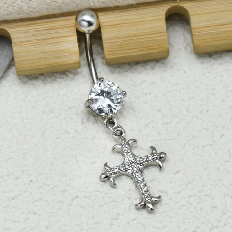 Bakreno piercing za pupak s rack plating završnim premazom, unisex, prilagodljiv, pojedinačno pakiran