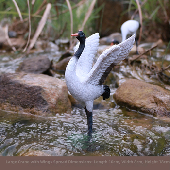 Ornament mini peisaj din rășină cu barza – Material: rășină; Design: animale; Personalizare: Da; Stil: pastoral