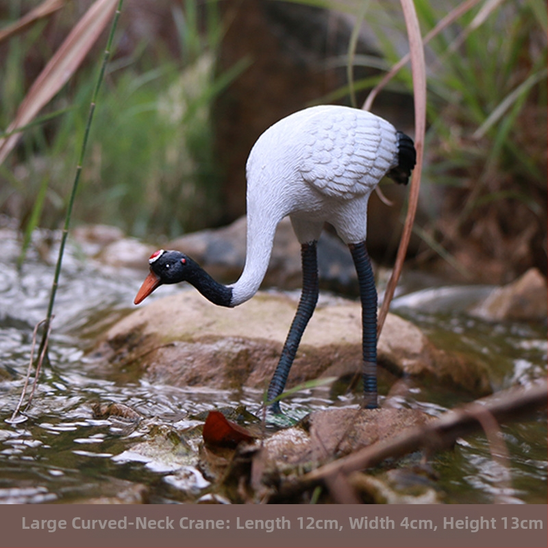 Ornament mini peisaj din rășină cu barza – Material: rășină; Design: animale; Personalizare: Da; Stil: pastoral